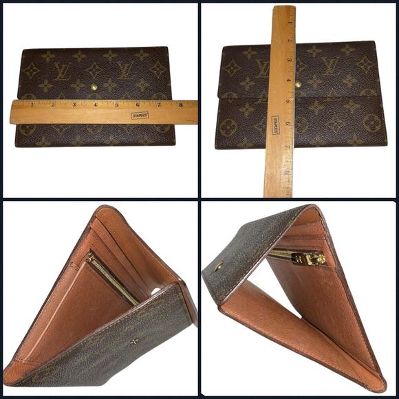 Louis Vuitton Vintage Brown Monogram Pochette Passport Travel Wallet - Picture 15 of 16